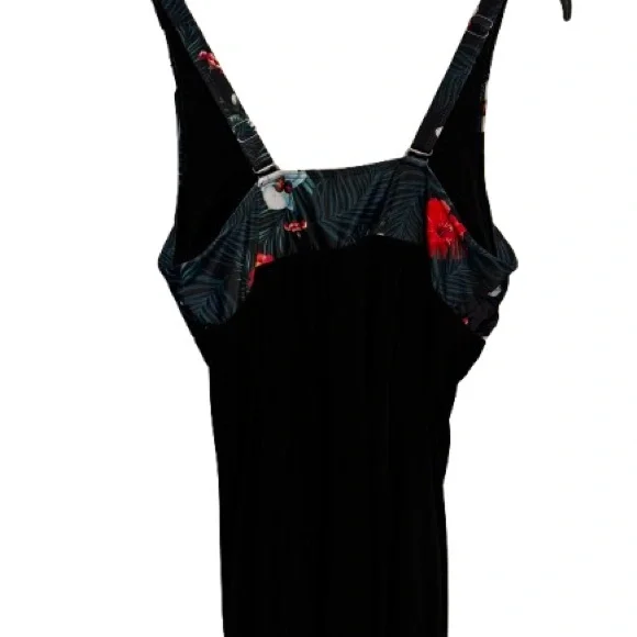 Floral Black Swim Dress 18W - Picture 5 of 7